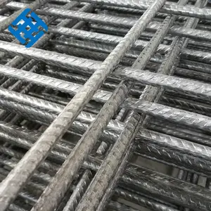 Pabrik 2x2 3x3 beton baja penguat Rebar kawat lasan Mesh gulungan besi Brc kawat Mesh untuk beton