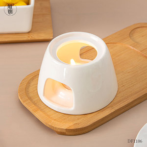 เตาหลอมช็อกโกแลตเซรามิก 10.3 ซม. เครื่องทำความร้อนเทียนสีขาวสำหรับเครื่องมือทำขนม DF1106 - Product Image 3