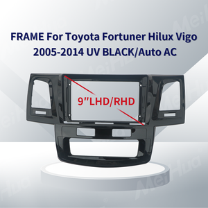 Meihua ชุดโครงวิทยุสเตอริโออัตโนมัติ9นิ้วสำหรับ Toyota Fortuner HILUX <span class=keywords><strong>vigo</strong></span> 2005-2007อุปกรณ์เสริมแผงวิทยุรถยนต์ AC อัตโนมัติ - Product Image 3