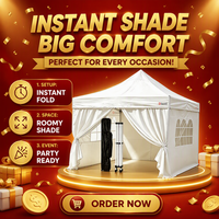 Tente Pop-Up 10x10 avec 6 parois latérales amovibles, robuste, facile à monter, pour usage commercial extérieur, abri portable, gazebo, sac de transport