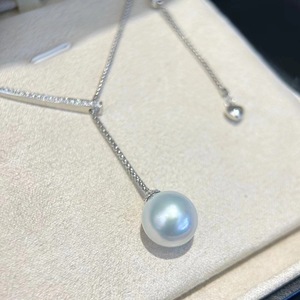 Collar de Plata de Ley S925 con Estrella Pequeña de Plata Cepillada Danube con Incrustaciones de Diamantes de Colores, Exquisita Cadena de Hueso de Serpiente, Collar de Perlas - Product Image 4