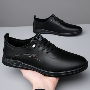 Chaussures de créateur haut de gamme American Cup pour hommes, baskets en cuir véritable, style course et marche, baskets en cuir patchwork - Product Image 5