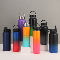 Flacon chaud de stock 1litre en acier inoxydable isolé 24 bouteille d'eau de 32 oz