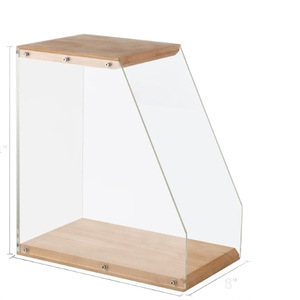 Transparent Vinyl <b>Record</b> Display Rack Solid Wood Desktop Storage <b>Stand</b> For Cd And Cassette Tape Organization - Product Image 4