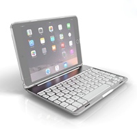 Clavier sans fil en alliage d'aluminium rétroéclairé coloré de haute qualité F8SM+ pour ordinateur portable, compatible avec iPad Mini USB, nouveau