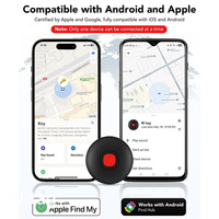 WESOLVET Rastreador GPS 4G Impermeable para Android/iOS, Localizador Antipérdida para Llaves/Billeteras/Equipaje, Batería CR2032 Reemplazable, App