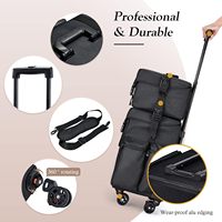Organisateur de chariot professionnel 3 en 1, grande valise à roulettes pour la cosmétologie, l'école, les coiffeurs, les techniciens en manucure, la formation