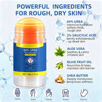 Crème pour les pieds à 60% d'urée en stick avec 2% d'acide salicylique, puissant éliminateur de callosités pour une hydratation intense et un adoucissant pour peaux mortes