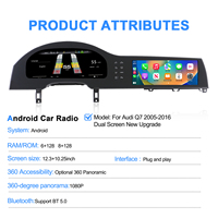 Autoradio multimédia Android Navihua, navigation GPS, tableau de bord numérique, lecteur DVD pour Audi Q7 2005-2016