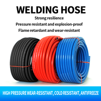 Tuyaux de soudage en PVC tressé pour oxygène et acétylène 1/4" 5/16" 3/8" pour nettoyage de véhicules et gonflage de pneus, pistolets à air, tuyau d'air en PVC