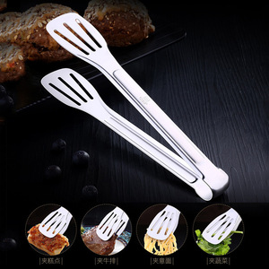 Stainless Steel Food Tongs 24Cm Long For Bread Meatball Steak Barbecue Baking Tools High Temperature Resistant - Product Image 2