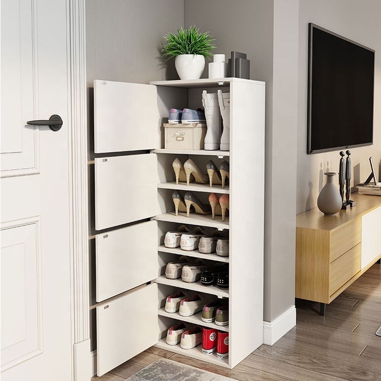Multi-Layer Holz-Eckregal für Schuhe