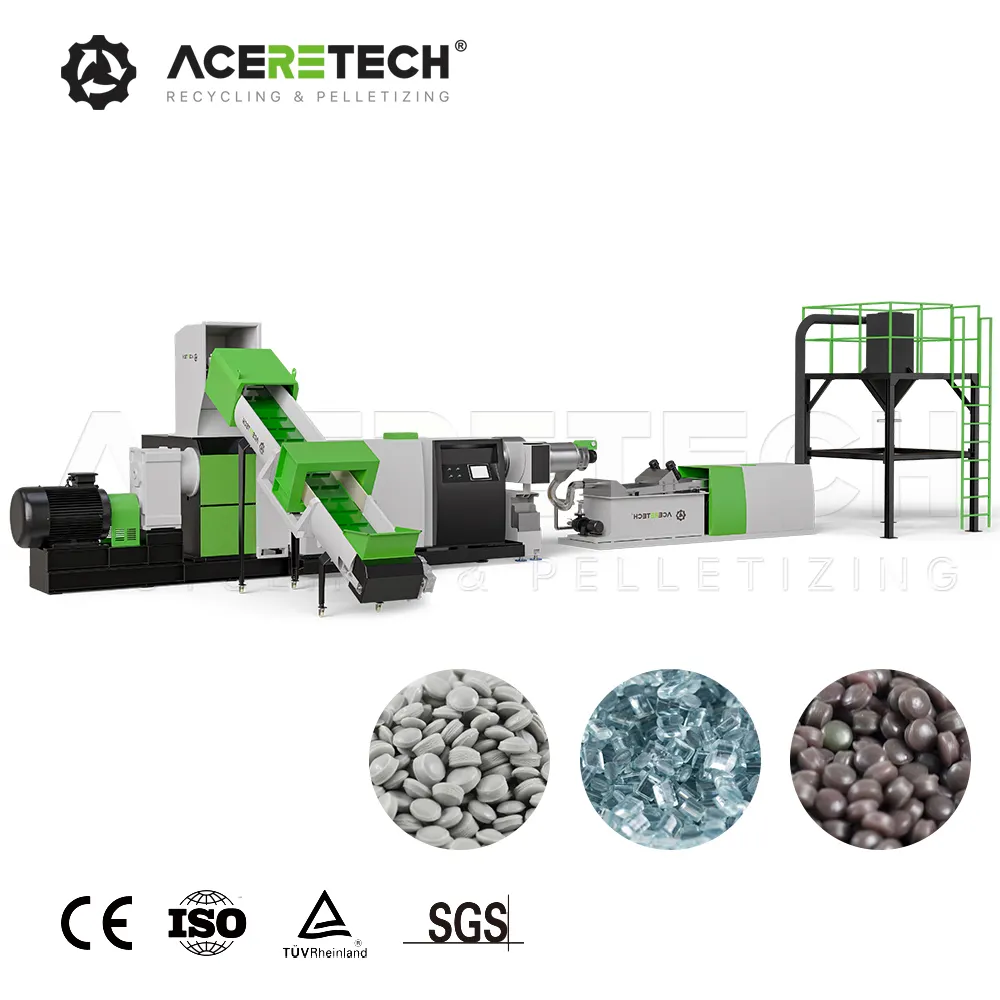 Automatische Asp Afval Plastic Raffia/Trim/Purge Recycling Shredding Pelletiseermachine