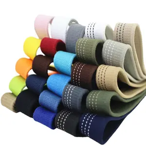 38mm 2.5mm Thick Canvas Cotton Webbing Backpack Bag Strap Band Clothes Ribbon Tapes DIY Sewing Accessories