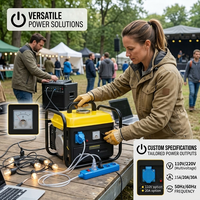 Générateur à essence à châssis ouvert 3,5 kW, bobinage en cuivre, faible consommation de carburant, alimentation extérieure