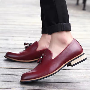 High-end Italian Style Men's Genuine Leather <b>Waterproof</b> Evergreen <b>Slip</b>-<b>On</b> Oxford Handmade Wedding <b>Shoes</b> Cushioning Anti-<b>Slip</b> - Product Image 5