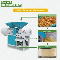 Épluche-grains de son de maïs Degerm Grit commercial Faire enlever les germes de maïs et fraiseuse avec propre
