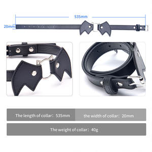 Punk gotische vleermuisvleugels vampier lederen halsband bondage Halloween kerst choker ketting - Product Image 6