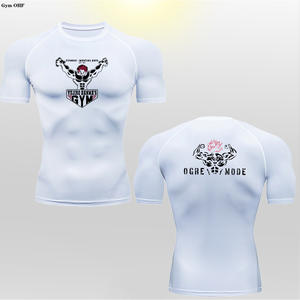Camisetas de Compresión de Verano para Hombre, Ajuste Delgado, Transpirables, de Secado Rápido, de Manga Corta para Ejercicio y Entrenamiento Atlético - Product Image 6