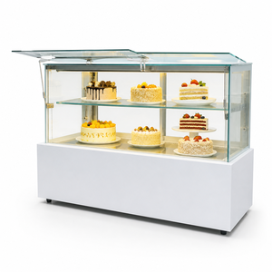 Réfrigérateur de boulangerie commercial en verre numérique sous comptoir avec <span class=keywords><strong>vitrine</strong></span> de présentation pour gâteaux et pâtisseries, dégivrage automatique - Product Image 2