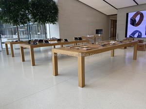 Escritorio de exhibición de tienda de computadora moderna, accesorios de tienda eléctrica, mesa de exhibición de madera, venta al por menor, mesa de exhibición de teléfono celular, estilo <span class=keywords><strong>Apple</strong></span> - Product Image 3
