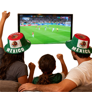 Sombrero de Pescador Deportivo para Verano, Protección Solar, Diseño de la Bandera de México, Informal, para Exteriores, Regalo para Fanáticos de la Copa <span class=keywords><strong>Mundial</strong></span> de Fútbol, Personalizable - Product Image 2