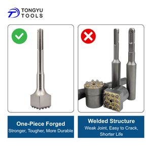 Sds Max bushing công cụ bit 1-3/4 "x 9", 16 răng thép đầu bê tông đúc dùng đục cho bề mặt roughening và lớp phủ loại bỏ - Product Image 4