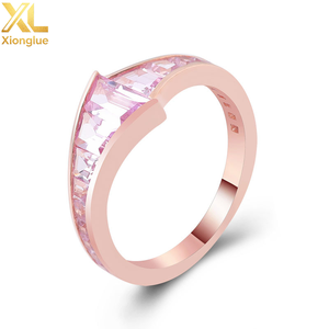 Anillo de Oro Rosa Sólido de 18K y 14K con Gema Cultivada en Laboratorio de Color Rosa, Anillo Hecho a Mano, Joyería de Moda para Hombre, Regalo de Navidad, Anillo Grueso - Product Image 3