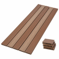 Revêtement de terrasse WPC moderne de qualité supérieure, antidérapant, imperméable, anti-UV, grain de bois 3D, pour extérieur, jardin, patio, cour, parc
