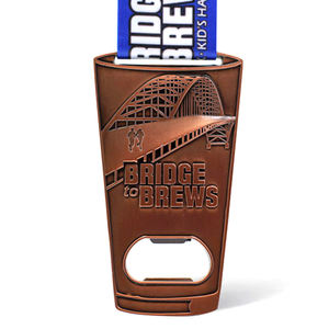 Fabrik preis Sublimation Lauf medaille mit Flaschen öffner - Product Image 2