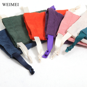 WEIMEI Pochette à bijoux en toile personnalisée, sac d'emballage, sac cadeau en velours/pochette en velours pour bijoux avec logo - Product Image 2
