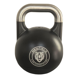 Newfield Steel Adjustable Competition Kettlebells 10kg To 32kg Stainless Steel Handle 21 Settings With 8 Chrome Weight Plates