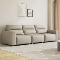 Usine Guangdong Ensemble de salon de luxe moderne personnalisé en cuir véritable Canapé à ossature en bois Meubles de maison pour appartement
