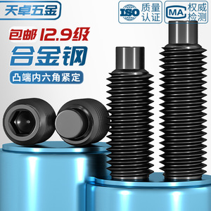 Tornillo de Fijación con Extremo Convexo Tianzhuo Hardware M3 M16, Grado 12.9, Cabeza Hexagonal, Métrico DIN915, Oxidado y Ennegrecido - Product Image 5