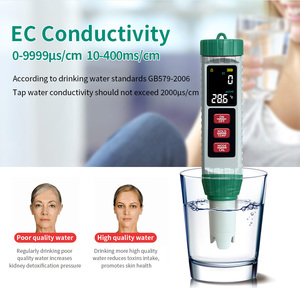 Inteligente Multi-Function PH Medidor 0.01 Precisão 5 em 1 TDS CE Salt Temp Detector de Qualidade da Água para Lab & Teste de Água Potável - Product Image 5