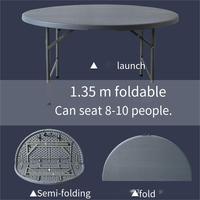 Table ronde pliante ménage simple grande table à manger mobile moderne simple extérieur petit appartement table en plastique