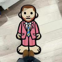 Individuell Bedruckter Teppich mit Gestanztem Anime-Charakter-Muster – Waschbarer, Flauschiger, Rutschfester Cartoon-Teppich für die Heimdekoration