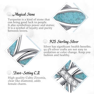 Merryshine cristiano regalo croce collane schiacciate turchese S925 argento Sterling guardiano gioielli religiosi per le donne - Product Image 6