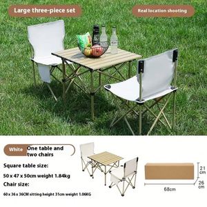 Table de pique-nique pliante légère en acier au carbone pour l'extérieur, le jardin et le camping - Product Image 3