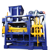Machine à blocs de béton automatique PLC Hong Fan QT4-25, norme export, avec plateforme hydraulique complète et moulage par vibration pour la fabrication de briques
