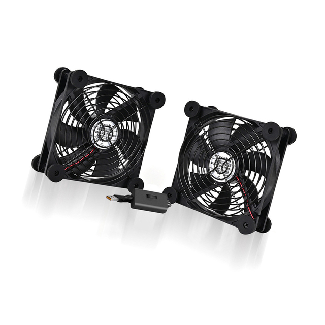 USB router speed-regulating cooling fan base bracket set-top box optical modem 5V weak current box cabinet