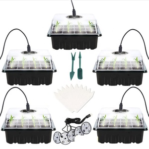 Nhà vườn ươm nhà kính nồi cây giống Starter 12 tế bào thực vật hạt giống phát triển nồi cây khay với nắp Dome nảy mầm phát triển ánh sáng - Product Image 2