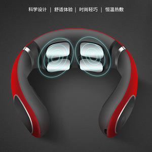 Masseur de cou rechargeable à impulsions chauffantes électriques avec 4 têtes de massage pour le soin du cou - Product Image 4