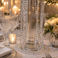 Guirlande de Noël en perles de cristal de 10 mètres, chaîne scintillante à facettes, pour décorations de mariage, ornements d'arbre, fournitures de fête festive