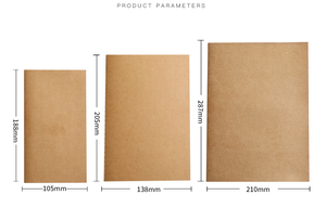 Estilo impreso B5/B6 Encuadernación térmica Cuaderno de papel Kraft Cuadrícula de puntos en blanco Bloc de notas Diario Recarga de viajero Organizador planificador - Product Image 5