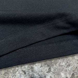 T-shirts courts amples en coton épais à col rond noirs pour hommes – Qualité supérieure – Idéaux pour l'été et le streetwear - Product Image 6