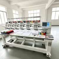 Machine à broder à deux têtes avec 12 aiguilles et une zone de broderie de 360x510 mm pour la production de vêtements