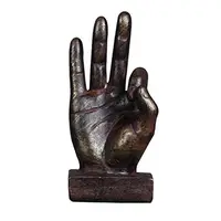 El parmak tamam jest masa bronz heykeller parmak heykel yaratıcı ev oturma oda dolabı raf dekorasyon