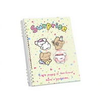 Cuaderno de Papel con Espiral para Escritura en Inglés B5 con Dibujos Animados, 60 Hojas, Cuaderno de Vocabulario de Cuatro Líneas Engrosado para Estudiantes