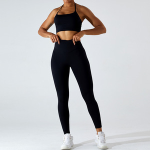 2023 New Cross Straps Bandage Yoga Bra Running Gym Clothing for Women Custom Sports Underwear Workout <strong>Clothes</strong> Activewear Bras - Product Image 6